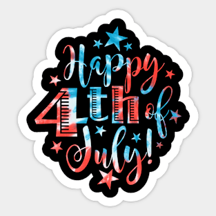 Tie dye America Happy 4th of July American Patriotic USA Sticker